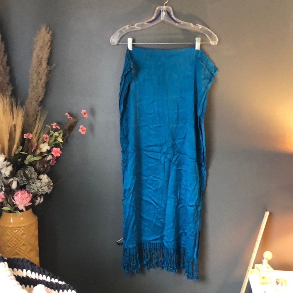 Jones New York Scarf Turquoise 72”